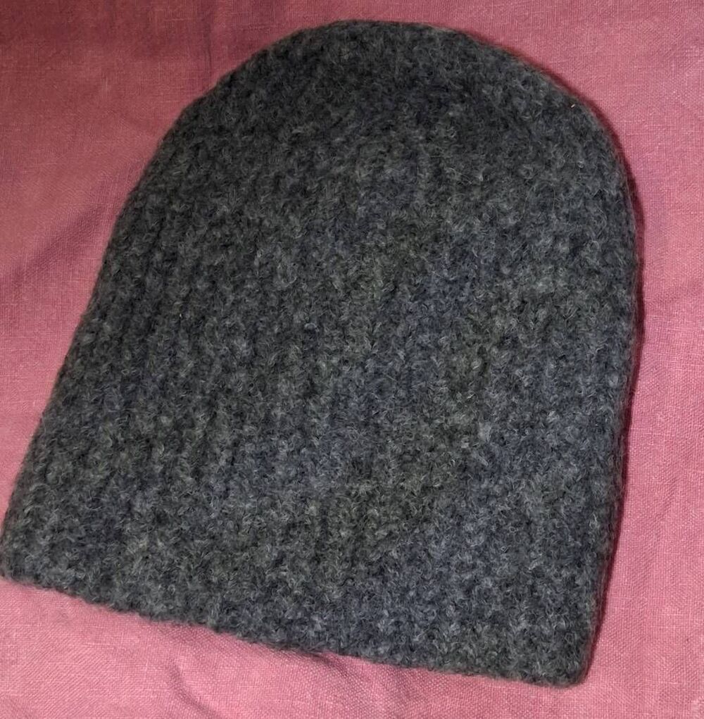 Meg Cohen womens winter beanie hat thick baby alpaca gray Peruvian alpaca wool